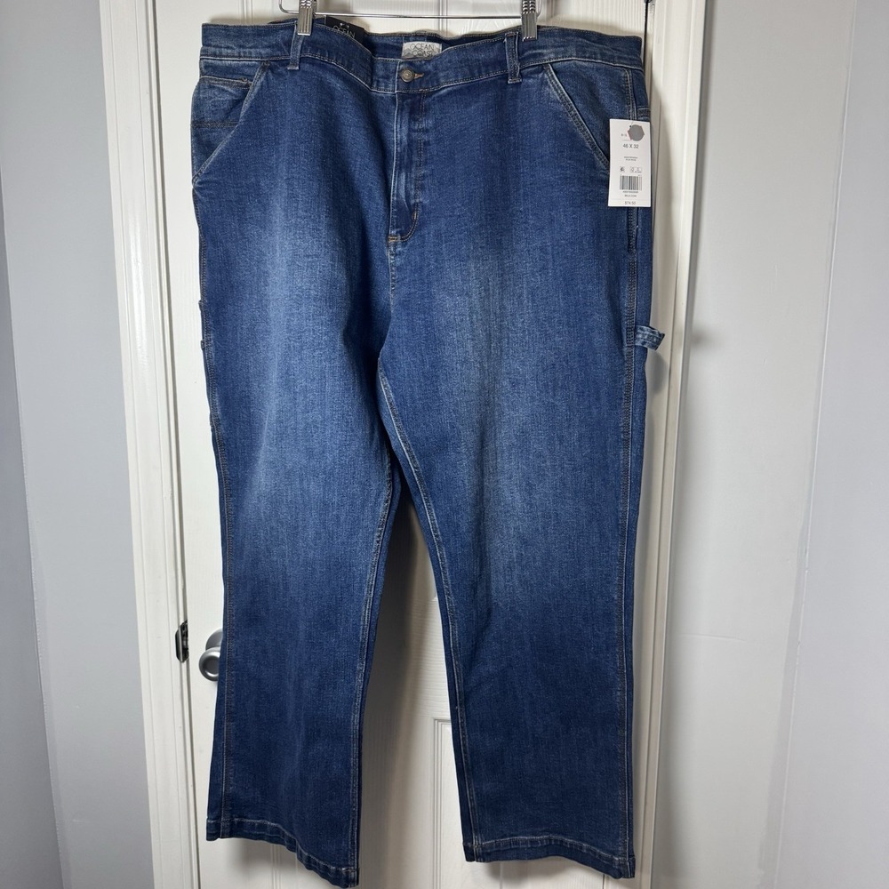 Ocean +‎ Coast Carpenter Denim Jeans Men's 46x32 Blue Cotton Blend Utility NWT
